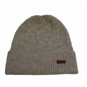Herringbone Pattern Neutral Coloured Knit Beanie